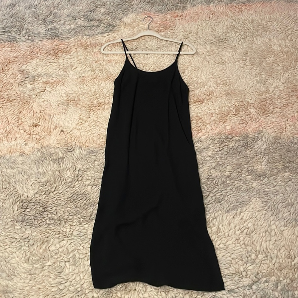 H&M Black Midi Slip Dress